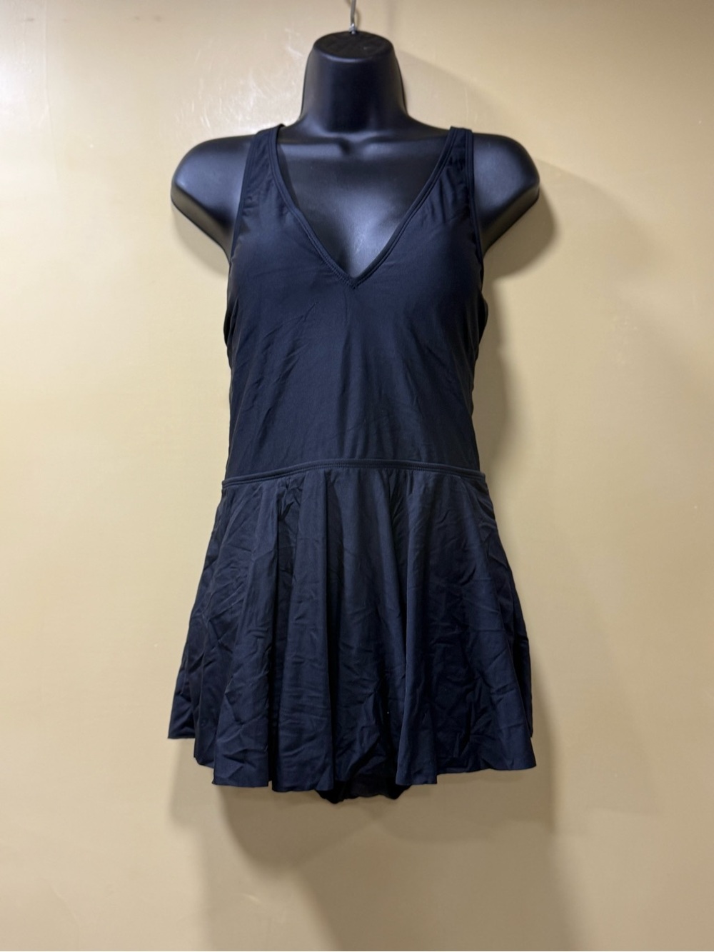 Catalina Black V-Neck Swimdress One-Piece